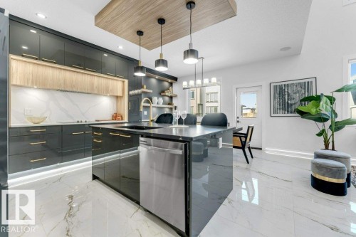 4012 40 Street, Beaumont, AB - Indoor Photo Showing Kitchen With Upgraded Kitchen