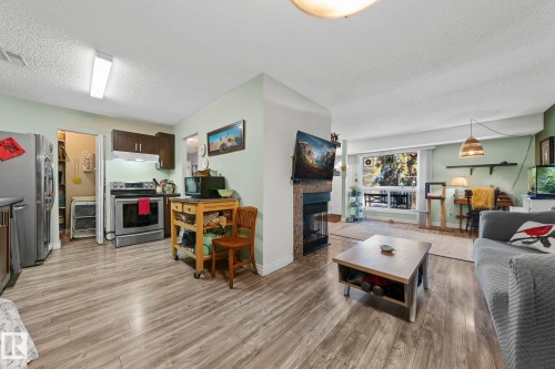 33 2204 118 Street, Edmonton, AB - Indoor Photo Showing Living Room With Fireplace