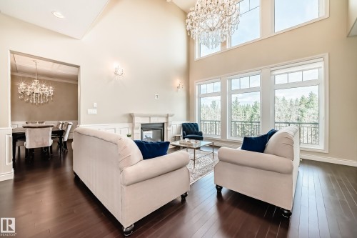631 Howatt Drive, Edmonton, AB - Indoor Photo Showing Living Room With Fireplace