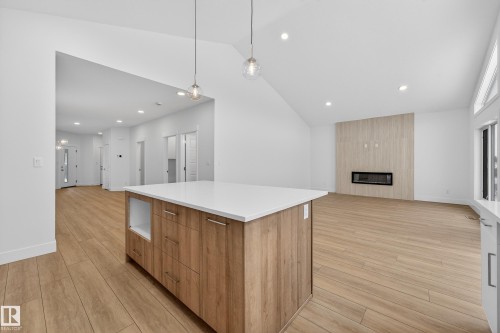 7093 Kiviaq Crescent, Edmonton, AB - Indoor With Fireplace