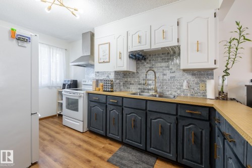 11502 89 Street, Edmonton, AB - Indoor Photo Showing Kitchen With Double Sink