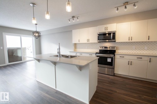 344 172 Avenue, Edmonton, AB - Indoor Photo Showing Kitchen With Stainless Steel Kitchen With Double Sink
