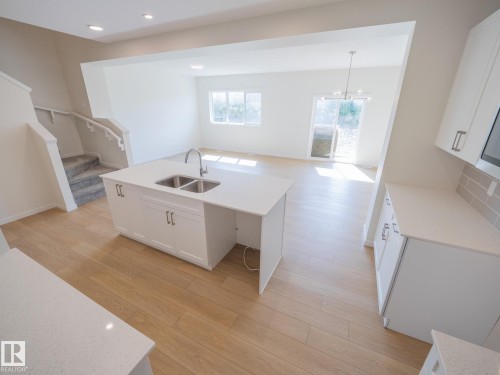 17728 7 Street, Edmonton, AB - Indoor Photo Showing Kitchen With Double Sink