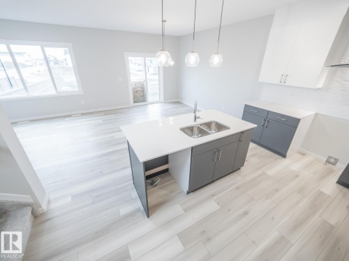 17624 4 Street, Edmonton, AB - Indoor Photo Showing Kitchen With Double Sink