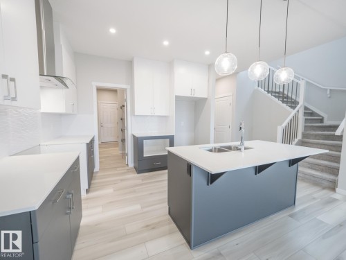 17624 4 Street, Edmonton, AB - Indoor Photo Showing Kitchen With Double Sink With Upgraded Kitchen