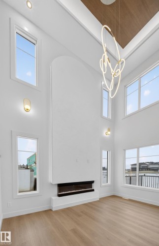 8924 Mayday Way Sw, Edmonton, AB - Indoor With Fireplace