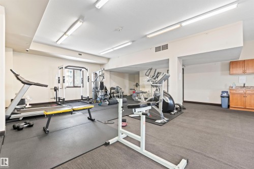 201 9707 106 Street, Edmonton, AB - Indoor Photo Showing Gym Room