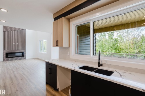 2512 213 Street, Edmonton, AB - Indoor Photo Showing Kitchen With Double Sink