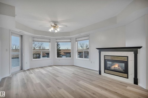 419 6703 172 Street, Edmonton, AB - Indoor Photo Showing Living Room With Fireplace