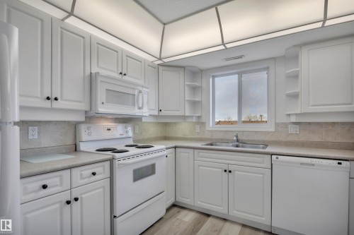 419 6703 172 Street, Edmonton, AB - Indoor Photo Showing Kitchen With Double Sink