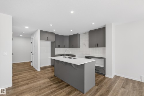 93 Rosewood Way, St. Albert, AB - Indoor Photo Showing Kitchen With Double Sink