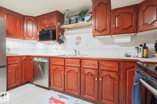 4032 77 Street, Edmonton, AB - Indoor Photo Showing Kitchen With Double Sink