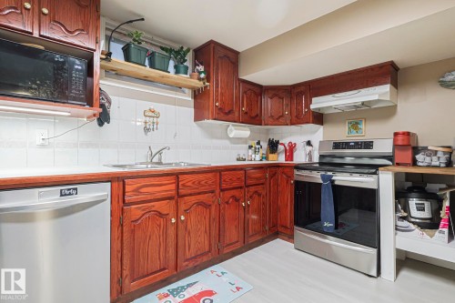 4032 77 Street, Edmonton, AB - Indoor Photo Showing Kitchen With Double Sink