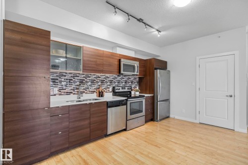 406 9523 160 Avenue, Edmonton, AB - Indoor Photo Showing Kitchen With Double Sink