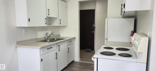 201 11907 81 Street, Edmonton, AB - Indoor Photo Showing Kitchen With Double Sink