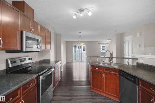41 5604 199 Street, Edmonton, AB - Indoor Photo Showing Kitchen With Stainless Steel Kitchen With Double Sink