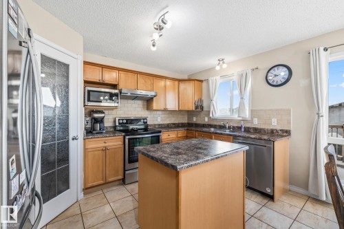 3913 159 Avenue, Edmonton, AB - Indoor Photo Showing Kitchen With Double Sink