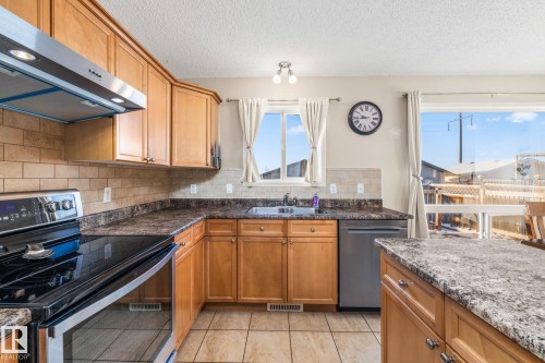 3913 159 Avenue, Edmonton, AB - Indoor Photo Showing Kitchen With Double Sink