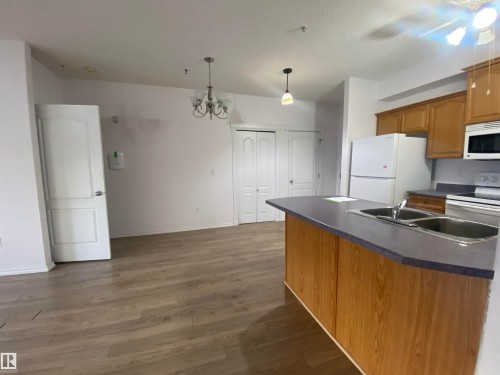 206 16715 100 Avenue, Edmonton, AB - Indoor Photo Showing Kitchen With Double Sink