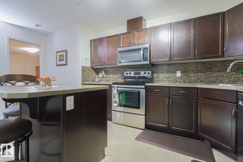 120 7909 71 Street, Edmonton, AB - Indoor Photo Showing Kitchen With Stainless Steel Kitchen With Upgraded Kitchen