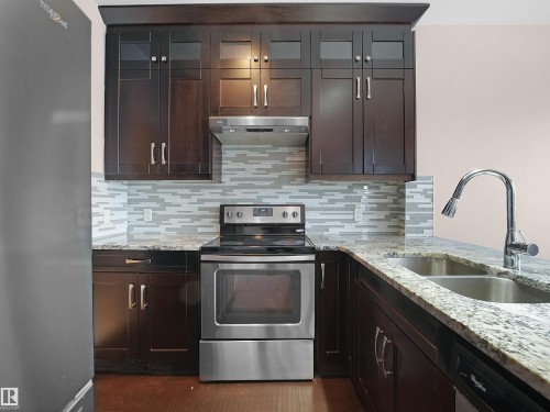 8579 Cushing Place, Edmonton, AB - Indoor Photo Showing Kitchen With Double Sink With Upgraded Kitchen