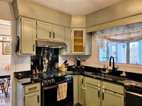 127 Grand Meadow Crescent, Edmonton, AB - Indoor Photo Showing Kitchen With Double Sink