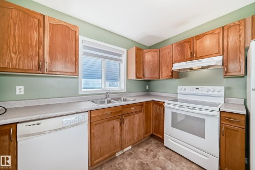 3612 22 Street, Edmonton, AB - Indoor Photo Showing Kitchen With Double Sink