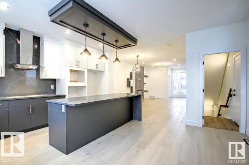13907 107A Avenue, Edmonton, AB - Indoor Photo Showing Kitchen With Upgraded Kitchen
