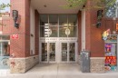 Property entrance featuring brick siding - 904 10136 104 Street Nw, Edmonton, AB  - Outdoor 