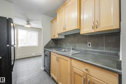 205 11019 107 Street, Edmonton, AB - Indoor Photo Showing Kitchen With Double Sink