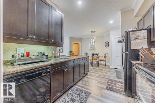 106 14608 125 Street, Edmonton, AB - Indoor Photo Showing Kitchen With Double Sink