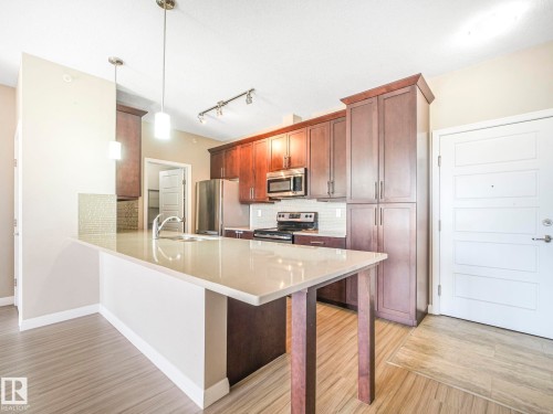 416 2588 Anderson Way, Edmonton, AB - Indoor Photo Showing Kitchen With Stainless Steel Kitchen With Upgraded Kitchen