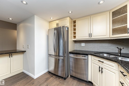 501 11503 100 Avenue, Edmonton, AB - Indoor Photo Showing Kitchen With Double Sink