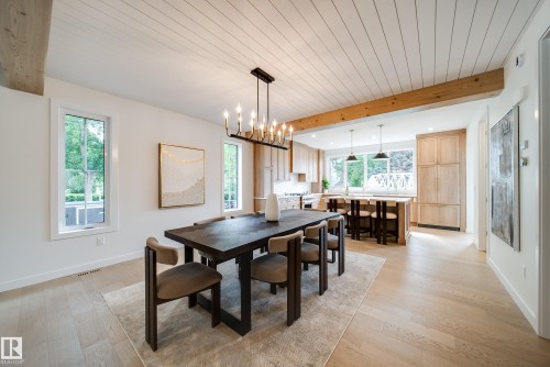 6003 111 Avenue, Edmonton, AB - Indoor Photo Showing Dining Room