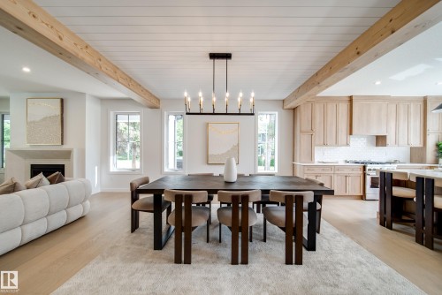 6003 111 Avenue, Edmonton, AB - Indoor Photo Showing Dining Room
