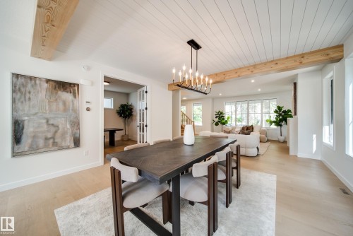 6003 111 Avenue, Edmonton, AB - Indoor Photo Showing Dining Room