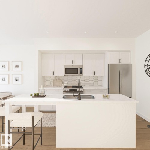 59 3270 Chernowski Way, Edmonton, AB - Indoor Photo Showing Kitchen With Upgraded Kitchen