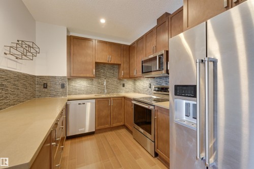 806 10238 103 Street, Edmonton, AB - Indoor Photo Showing Kitchen With Stainless Steel Kitchen With Upgraded Kitchen