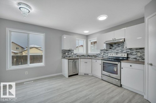 2338 29A Avenue, Edmonton, AB - Indoor Photo Showing Kitchen With Upgraded Kitchen