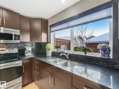 5213 2A Avenue, Edmonton, AB - Indoor Photo Showing Kitchen With Double Sink