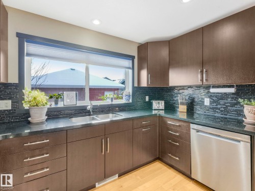 5213 2A Avenue, Edmonton, AB - Indoor Photo Showing Kitchen With Double Sink