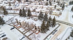 Snowy aerial view with a residential view - 