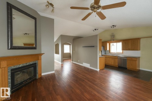 13132 132 Street, Edmonton, AB - Indoor Photo Showing Living Room With Fireplace