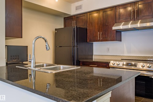 222 270 Mcconachie Drive, Edmonton, AB - Indoor Photo Showing Kitchen With Double Sink