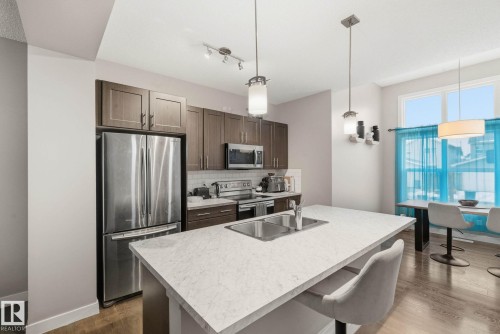 5048 Andison Close, Edmonton, AB - Indoor Photo Showing Kitchen With Double Sink With Upgraded Kitchen