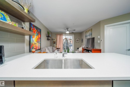 125 5504 Schonsee Drive, Edmonton, AB - Indoor Photo Showing Kitchen With Double Sink