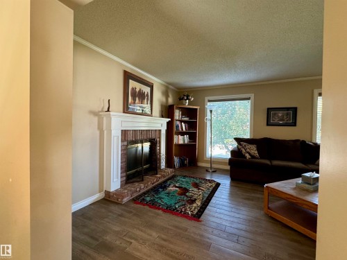 240 Waygood Road, Edmonton, AB - Indoor Photo Showing Living Room With Fireplace