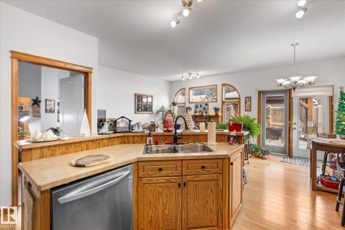 4933 48 Avenue, Onoway, AB - Indoor Photo Showing Kitchen With Double Sink