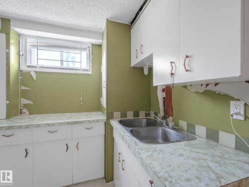 11927 68 Street, Edmonton, AB - Indoor Photo Showing Kitchen With Double Sink