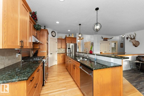 3211 62 Street, Beaumont, AB - Indoor Photo Showing Kitchen With Double Sink With Upgraded Kitchen
